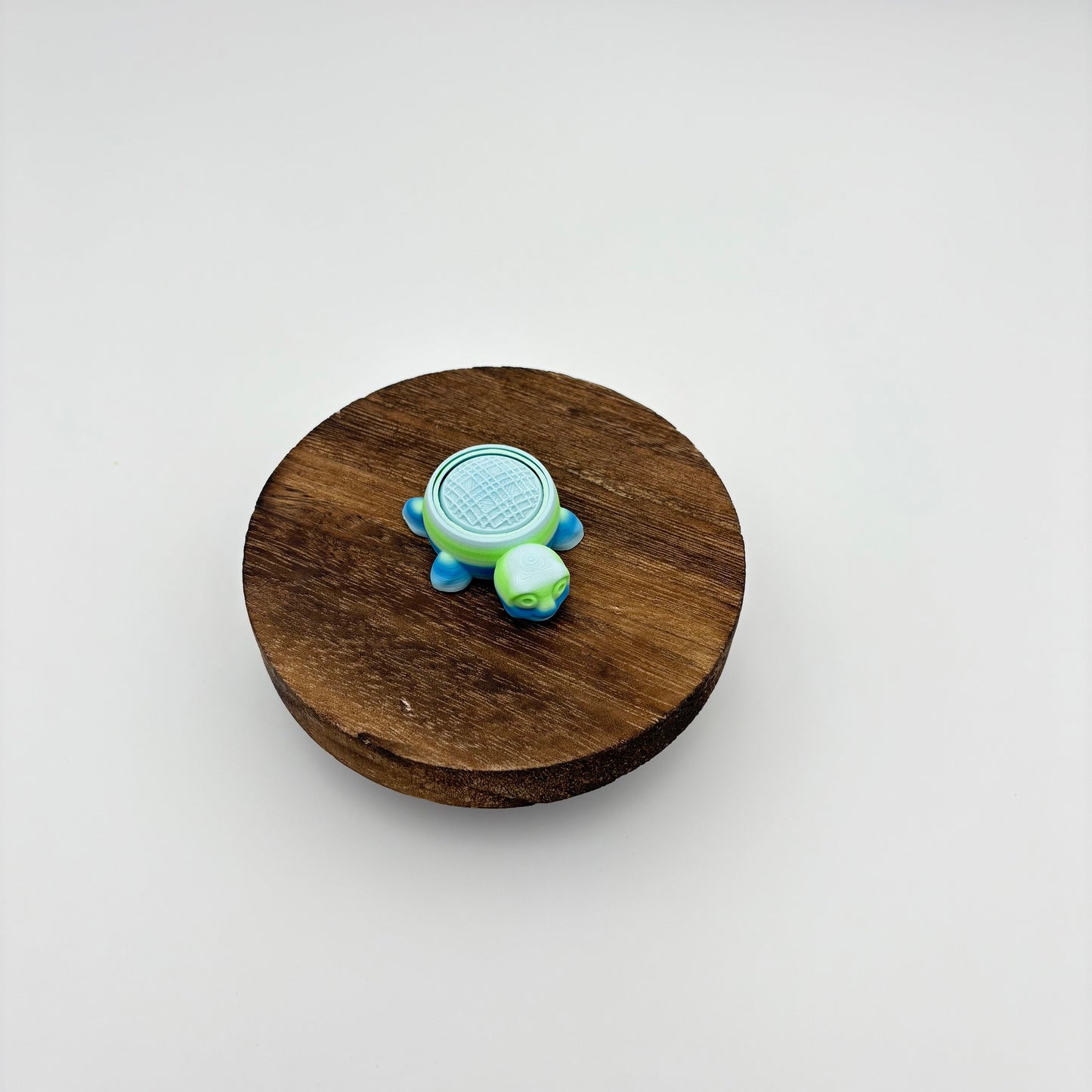 Turtle Gyro Fidget Spinner - 5 Textured Pattern Shells, 3D Printed Stress Relief Toy
