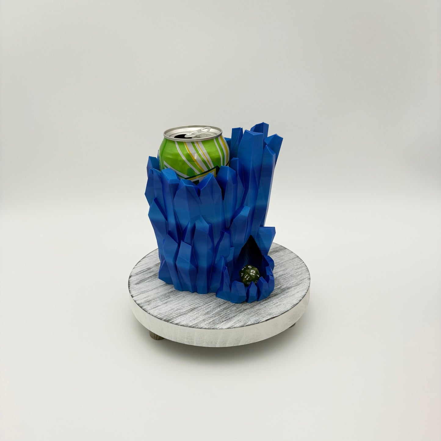 Frostbite Shard Can Holder & Dice Tower - Dual Purpose Dragon Artifact for TTRPG & Soda Defense! - Approx. 5.5" x 4.5" x 6"