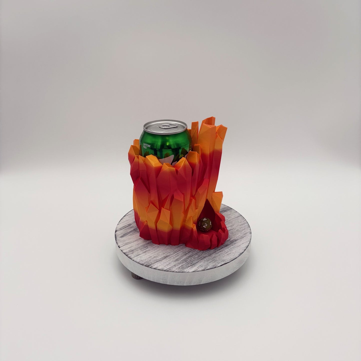 Frostbite Shard Can Holder & Dice Tower - Dual Purpose Dragon Artifact for TTRPG & Soda Defense! - Approx. 5.5" x 4.5" x 6"