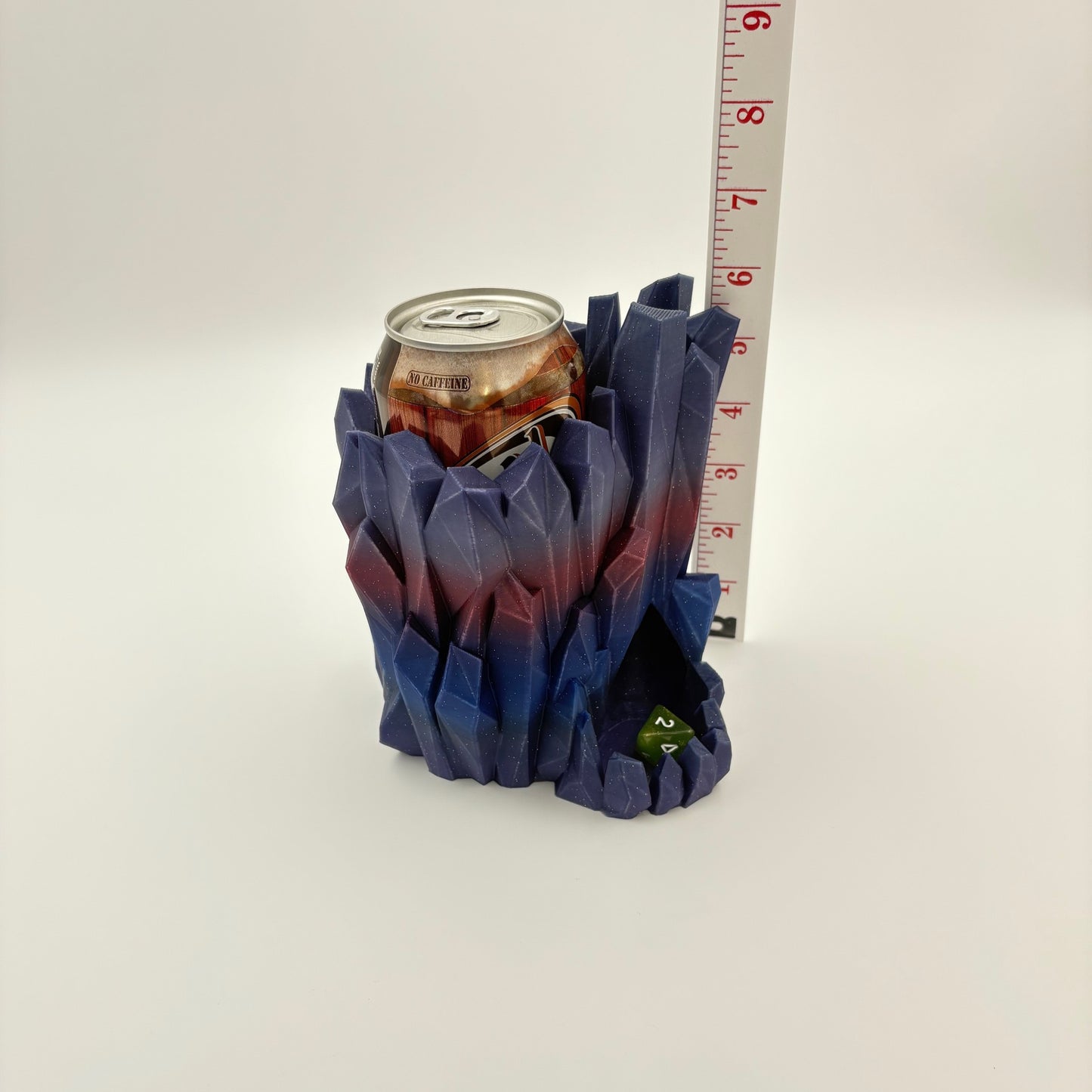 Frostbite Shard Can Holder & Dice Tower - Dual Purpose Dragon Artifact for TTRPG & Soda Defense! - Approx. 5.5" x 4.5" x 6"