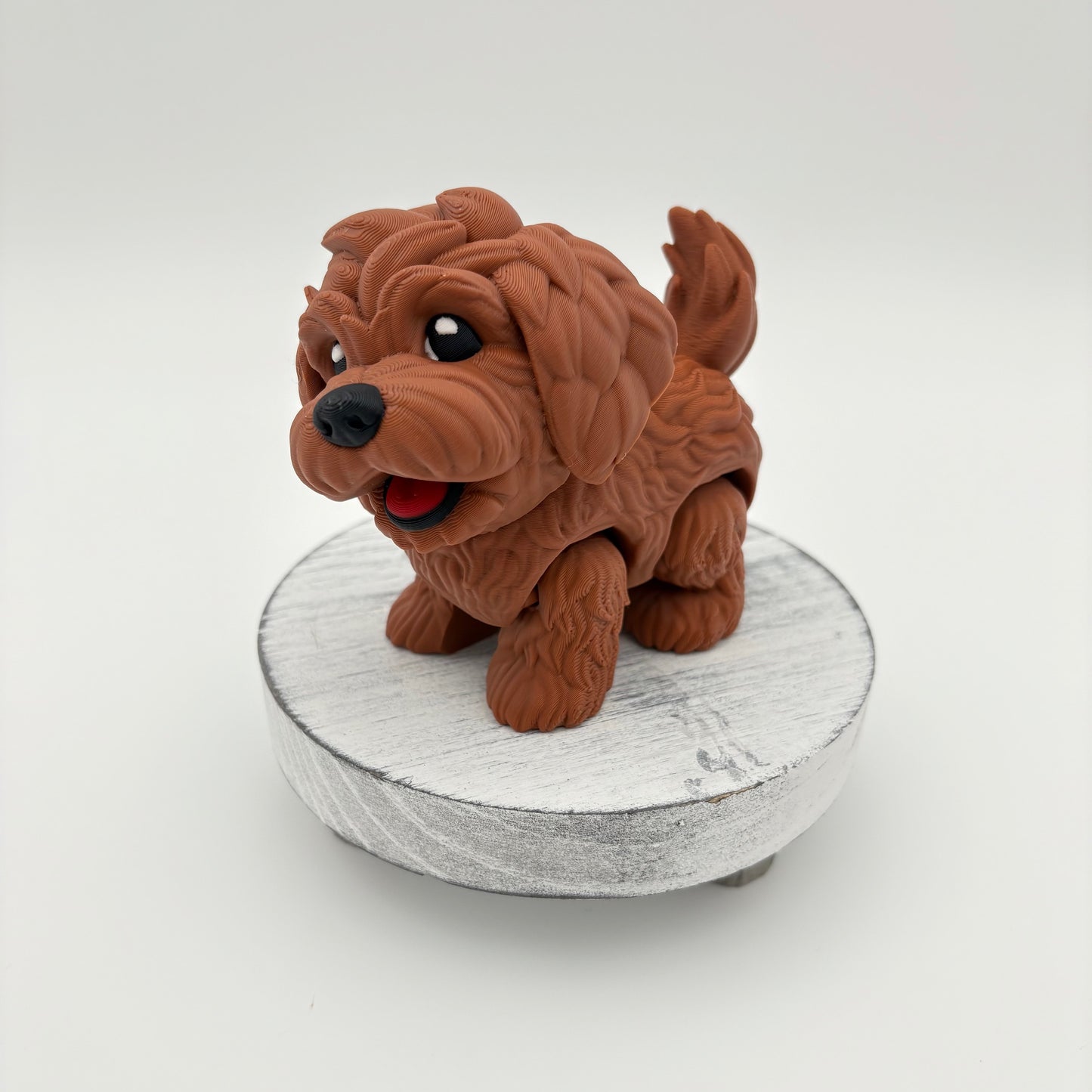 Cute Flexi LabraDoodle - Articulated 3D Printed Dog, Fidget Toy (approx. 4" long)