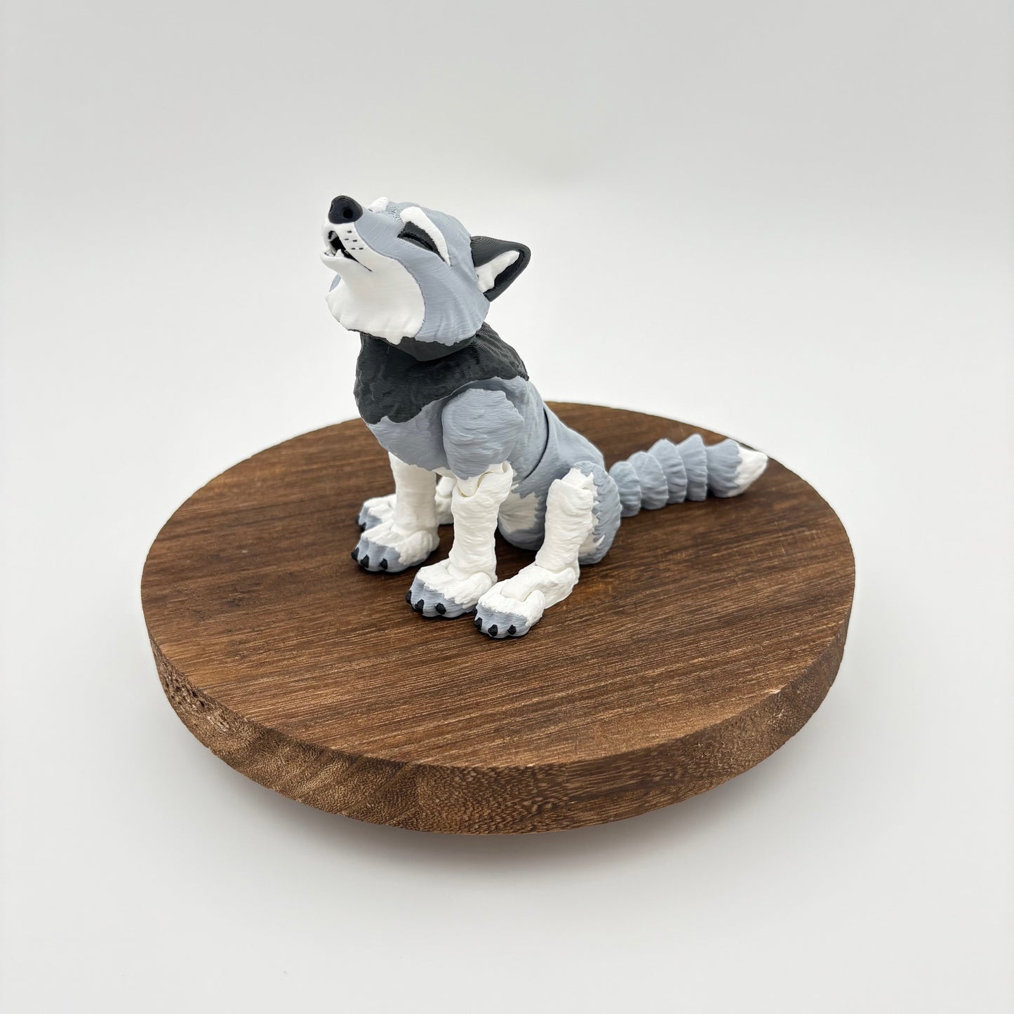 Wolves - Flexi 3D Printed - Howling Wolf & Smiling Wolf (approx. 4" tall Sitting)