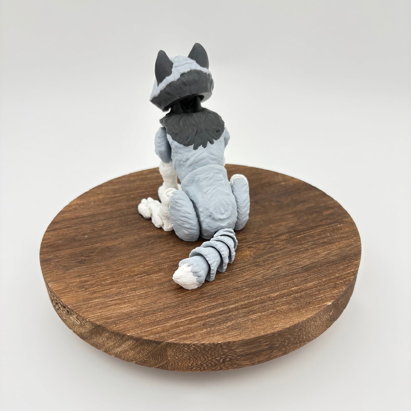 Wolves - Flexi 3D Printed - Howling Wolf & Smiling Wolf (approx. 4" tall Sitting)