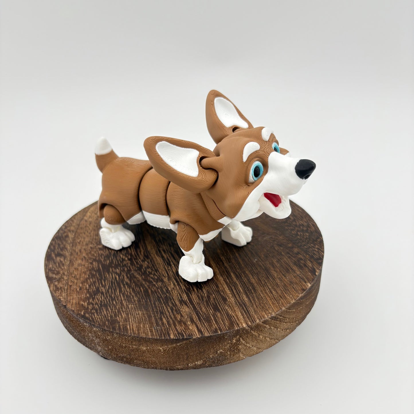 3D Printed Corgi Dog Set – Cute Miniature Figurines with Bone, Bowl & Dog House