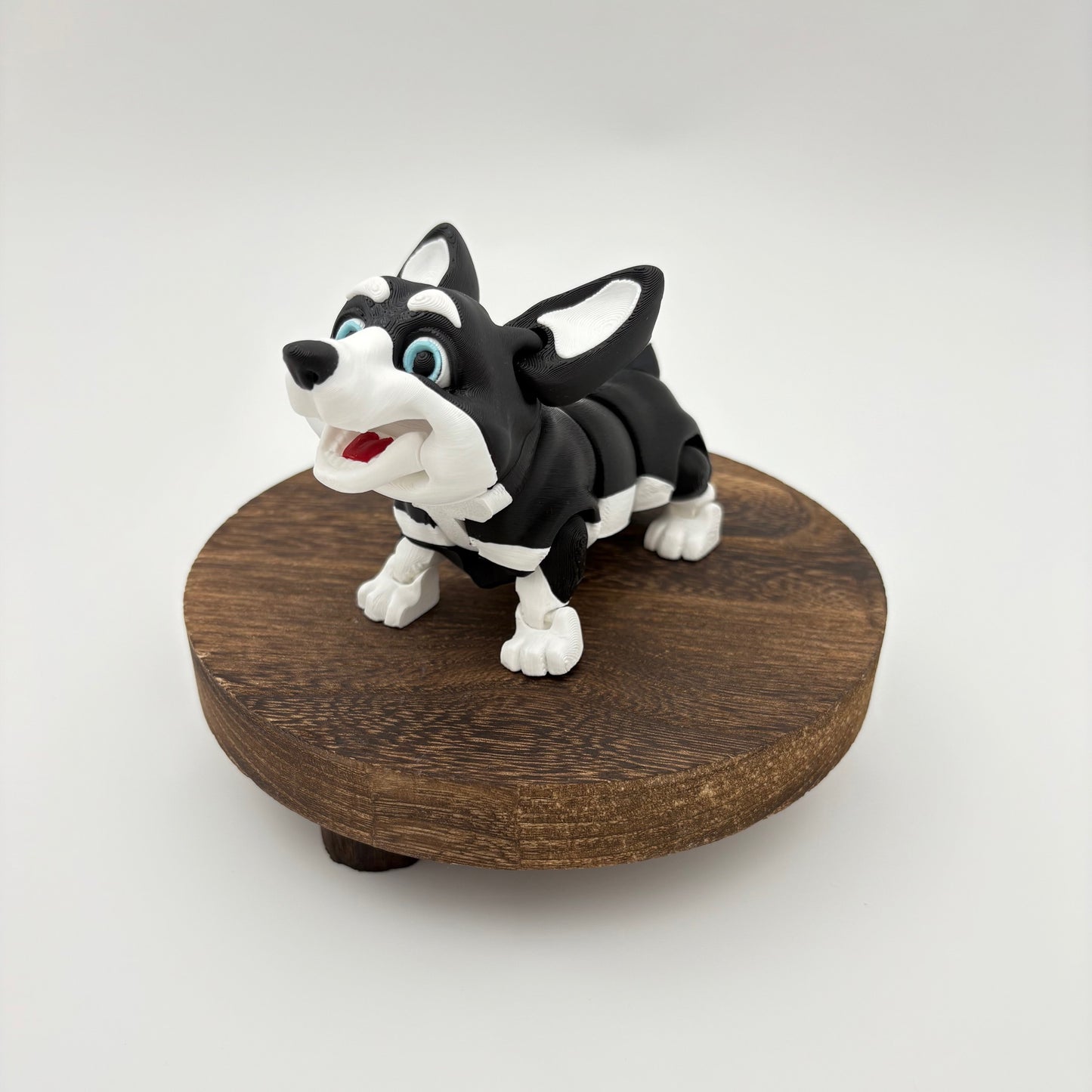 3D Printed Corgi Dog Set – Cute Miniature Figurines with Bone, Bowl & Dog House