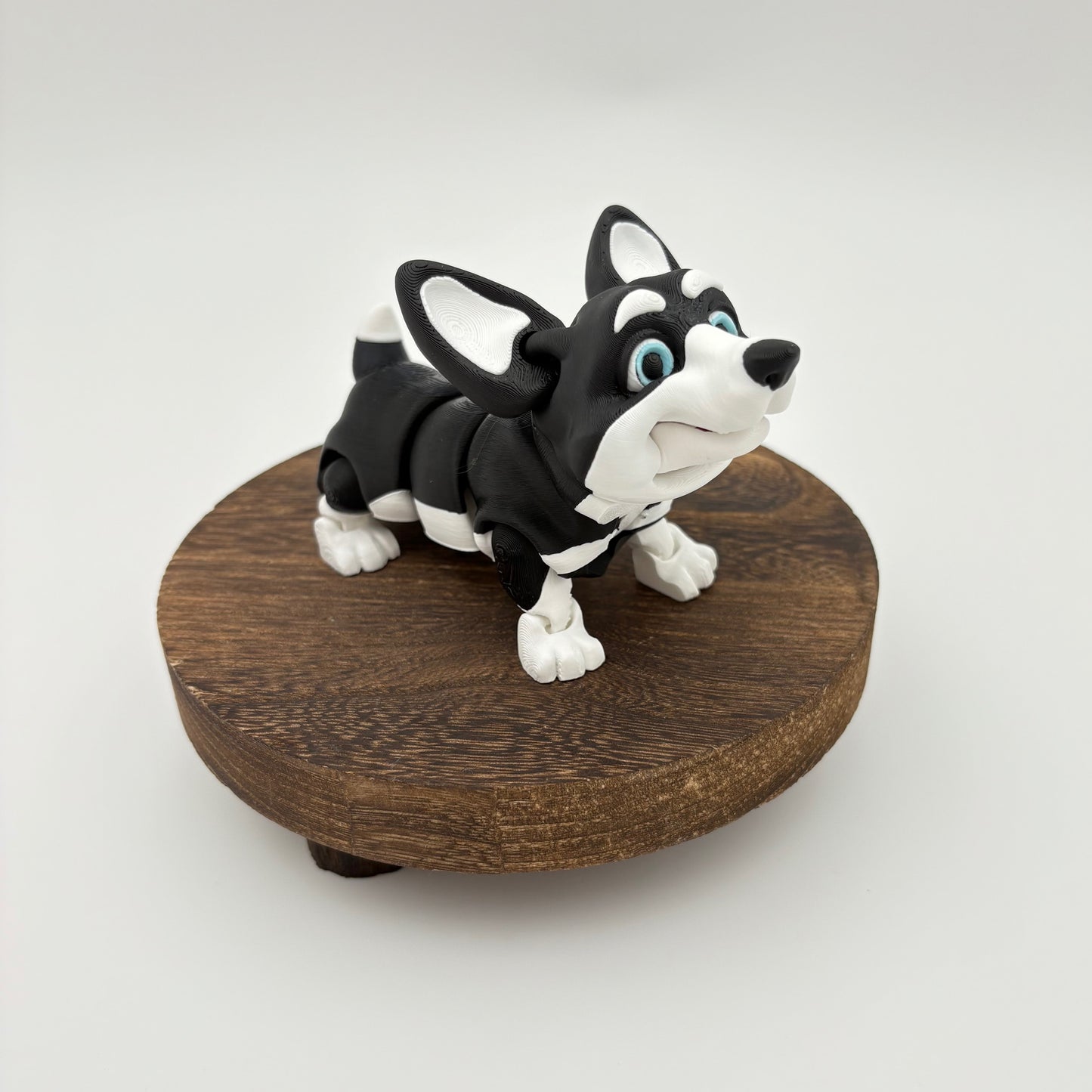3D Printed Corgi Dog Set – Cute Miniature Figurines with Bone, Bowl & Dog House