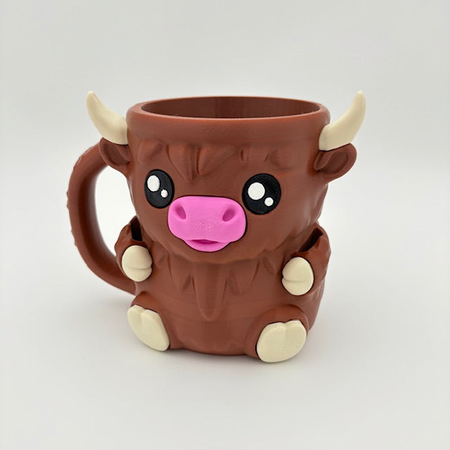 Highland Cow Ice Cream Pint Holder - 3D Printed - Cute Cow Cozy for 16oz Pints – Ben & Jerry’s Cup Sleeve