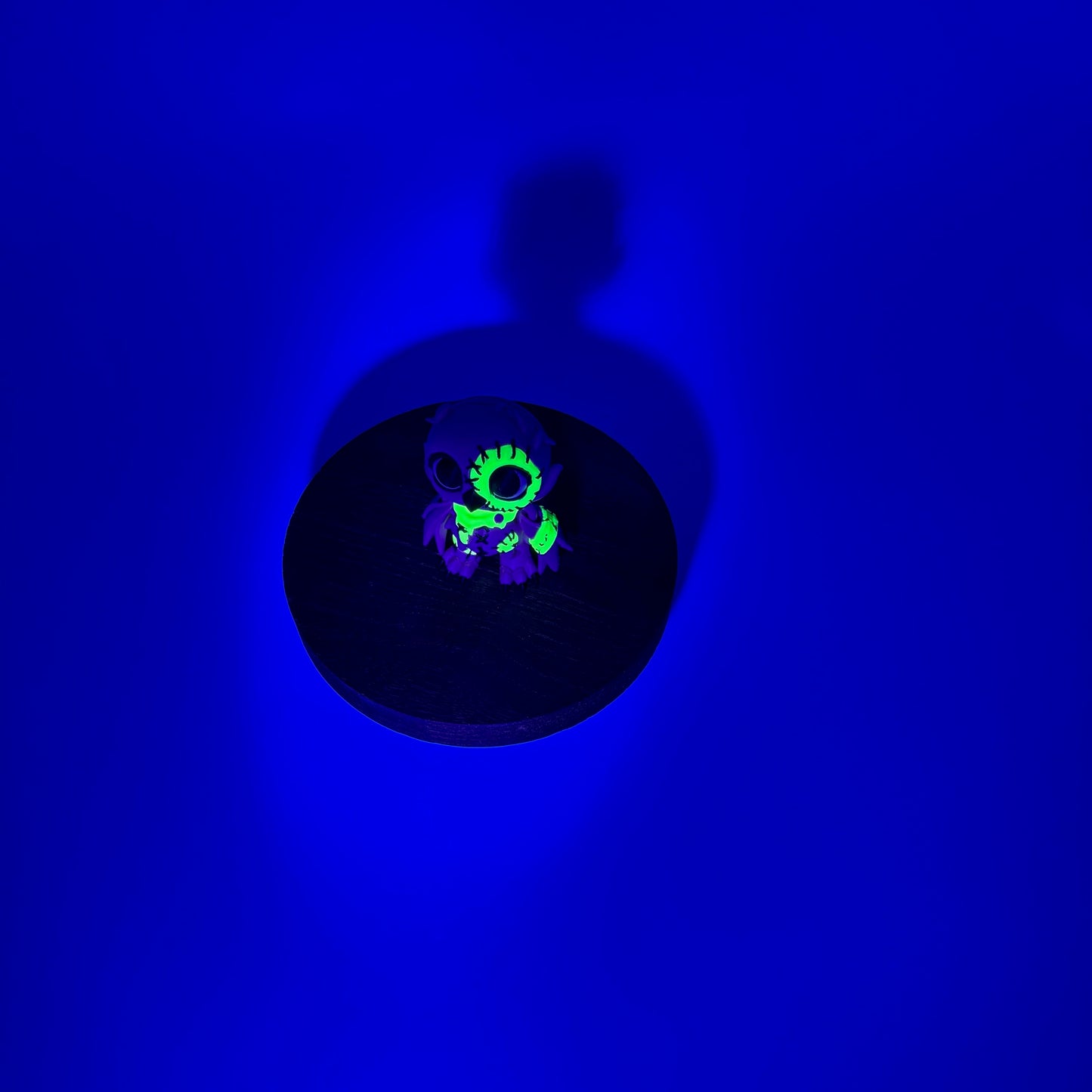 Owl - 3D Printed Articulated Owl Toy, with Fluorescent Green - Desk Pet