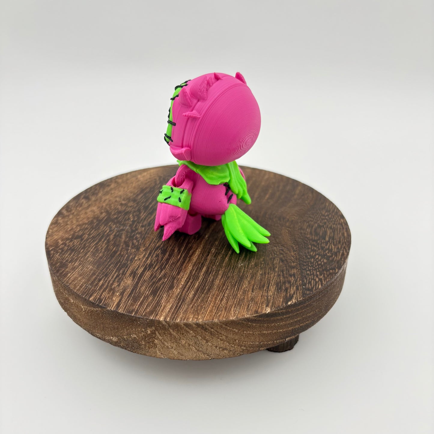 Owl - 3D Printed Articulated Owl Toy, with Fluorescent Green - Desk Pet