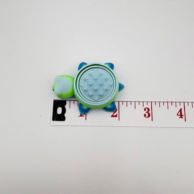 Turtle Gyro Fidget Spinner - 5 Textured Pattern Shells, 3D Printed Stress Relief Toy