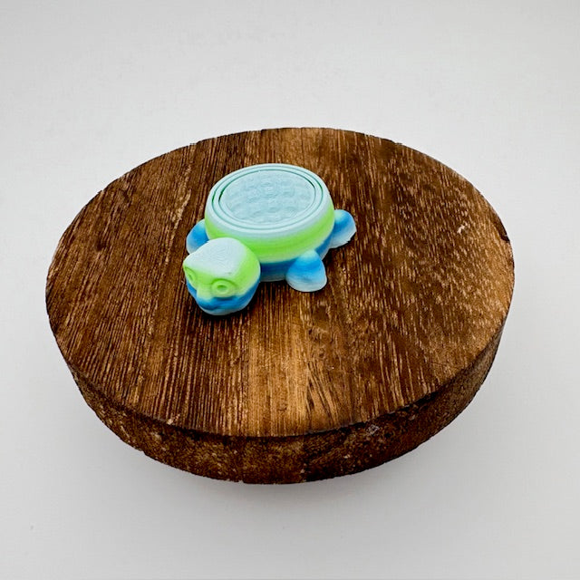 Turtle Gyro Fidget Spinner - 5 Textured Pattern Shells, 3D Printed Stress Relief Toy