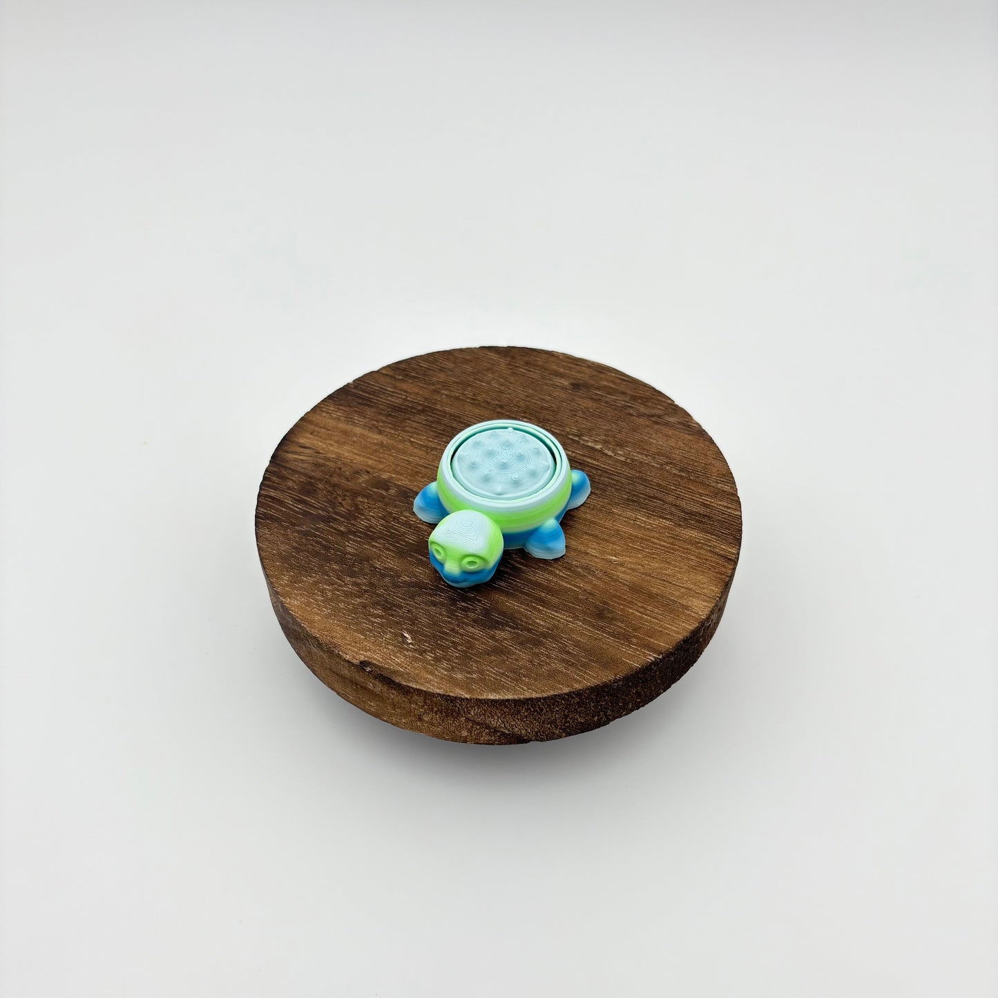 Turtle Gyro Fidget Spinner - 5 Textured Pattern Shells, 3D Printed Stress Relief Toy