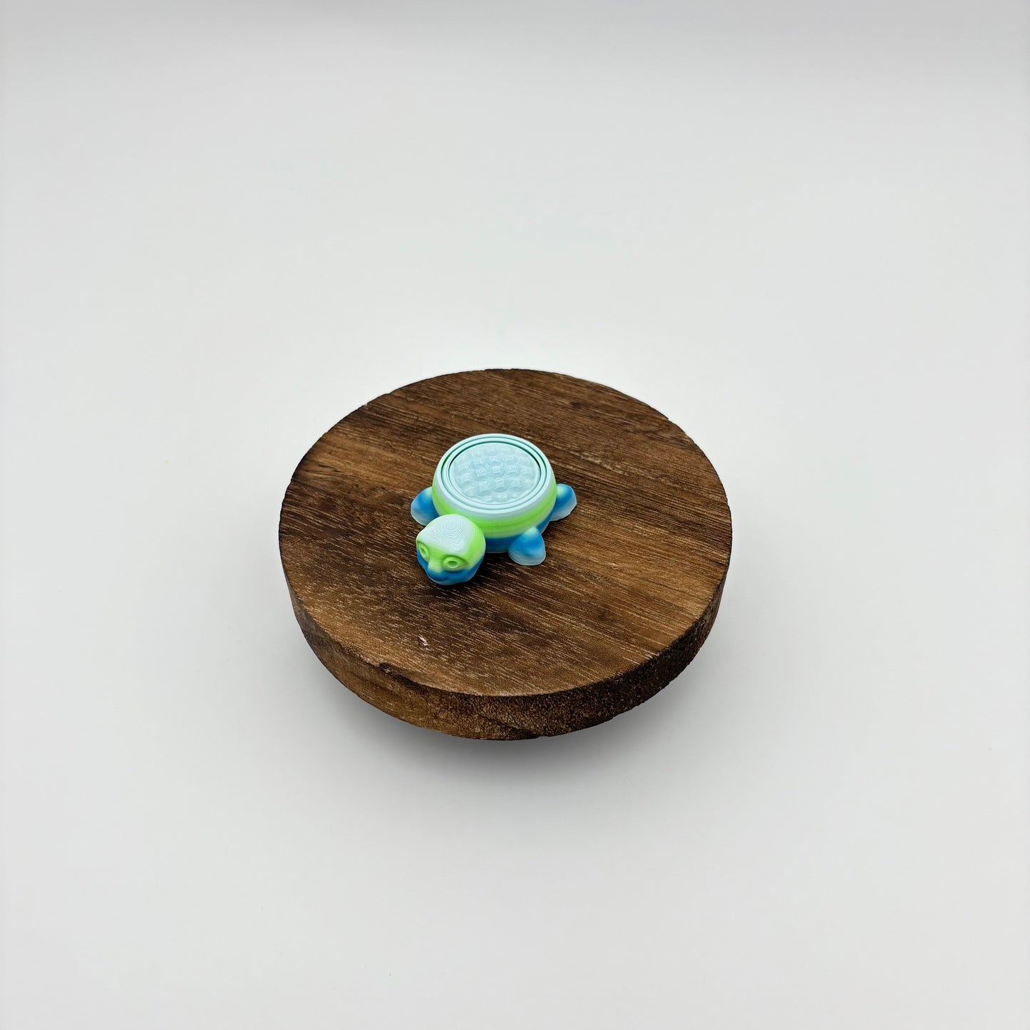 Turtle Gyro Fidget Spinner - 5 Textured Pattern Shells, 3D Printed Stress Relief Toy
