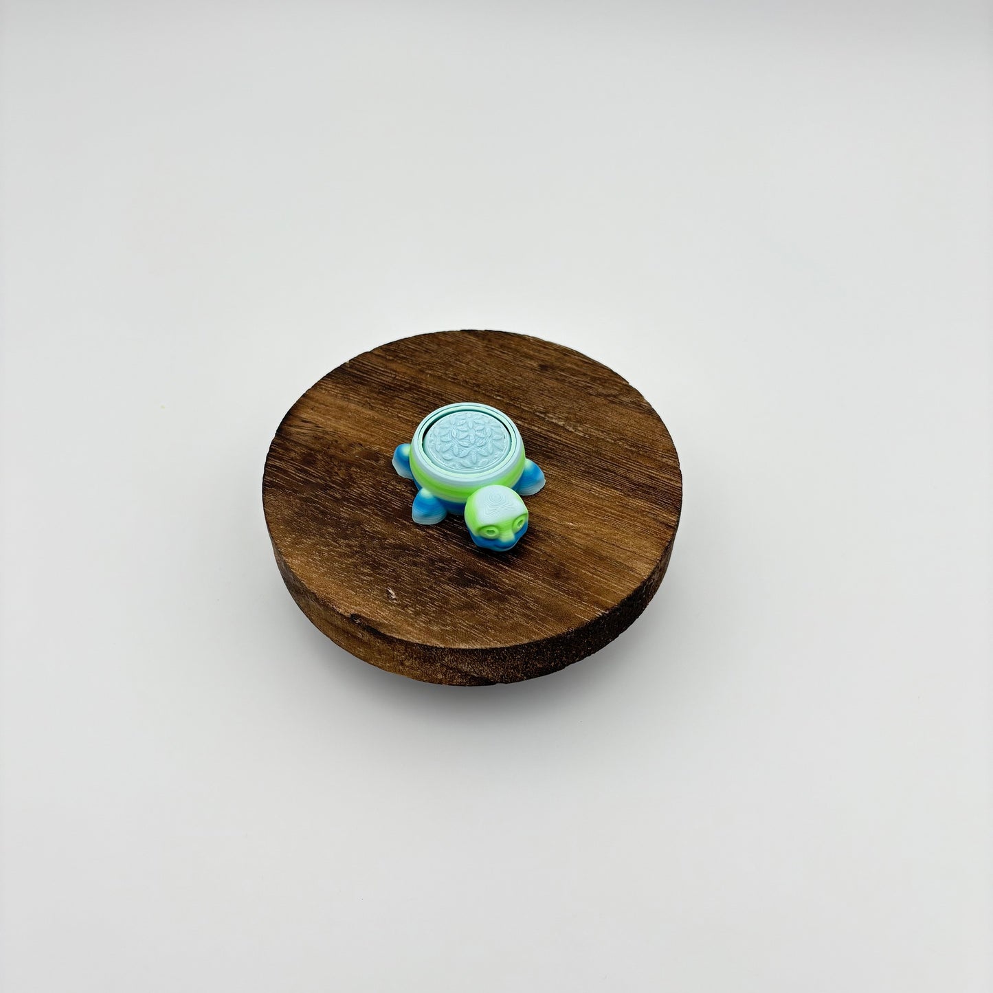 Turtle Gyro Fidget Spinner - 5 Textured Pattern Shells, 3D Printed Stress Relief Toy