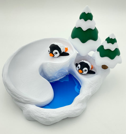 Penguin Ice Slide Set, Winter Village Accessory