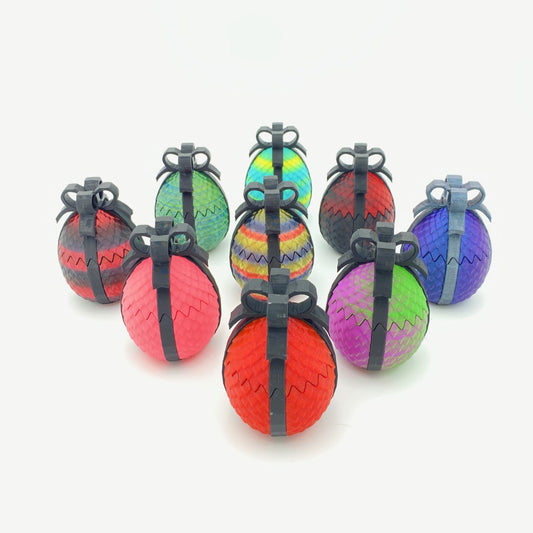 Gift Eggs - Dragon Gift Egg – Surprise with a Bow! - Approx. 3" Wide x 4" Tall
