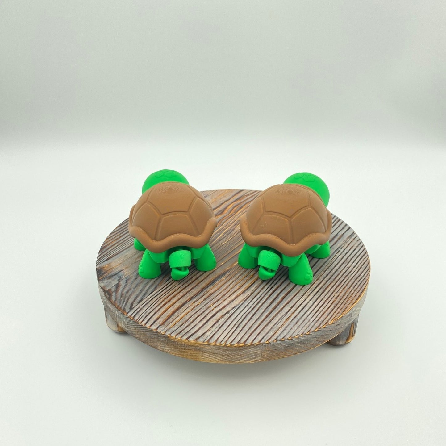 Twin Turtles of Emotion – Surprised & Unimpressed Companions - Articulated Flexi -Approx. 5" Long