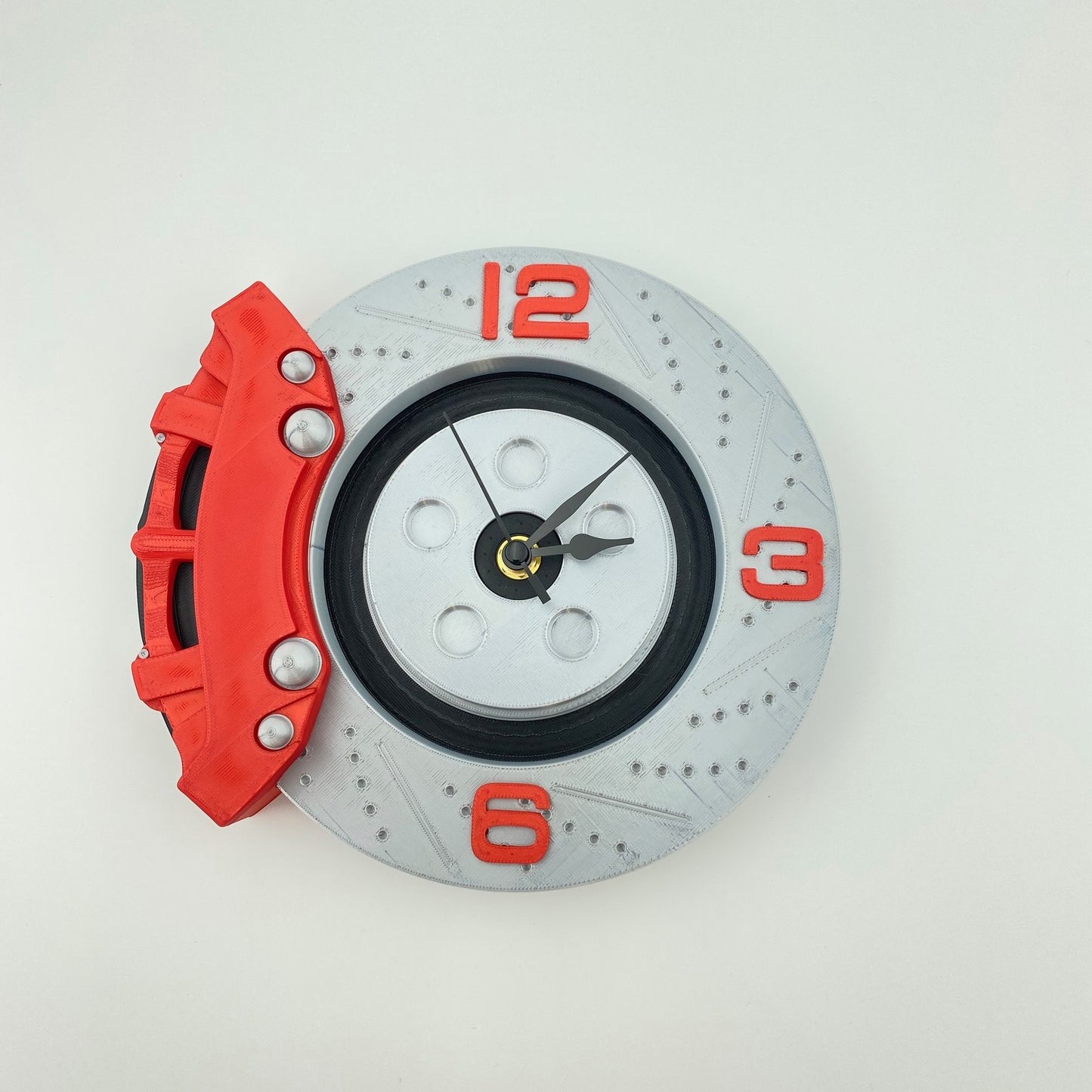 "Break Time" Clock - 3D Printed Brake Disc Wall Clock - Approx. 8.5" Wide