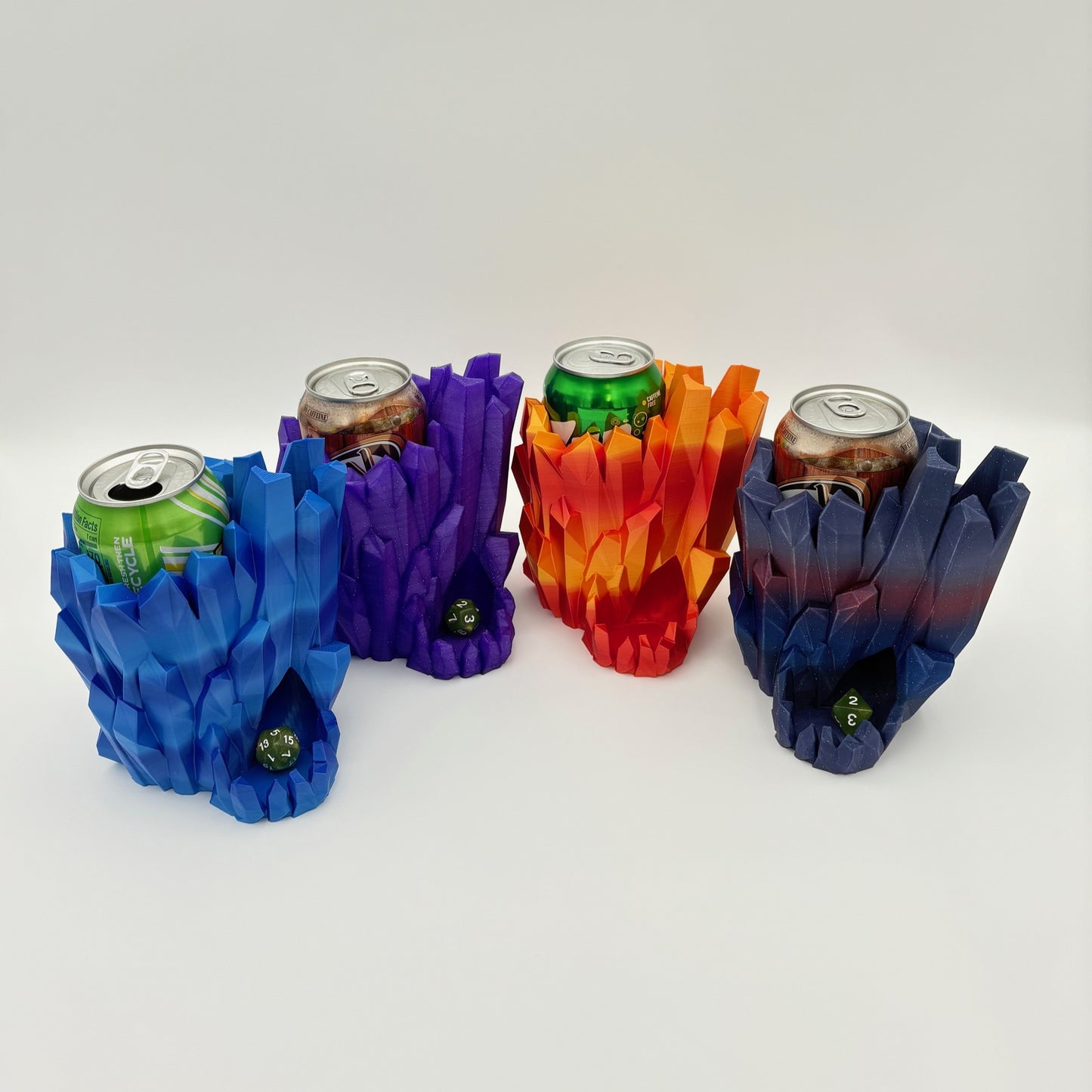 Frostbite Shard Can Holder & Dice Tower - Dual Purpose Dragon Artifact for TTRPG & Soda Defense! - Approx. 5.5" x 4.5" x 6"