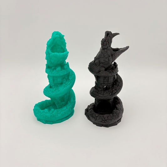 Basilisk Dice Tower - Unique 3D Printed for DnD, RPG, Tabletop Gaming -Approx. 8.5" Tall