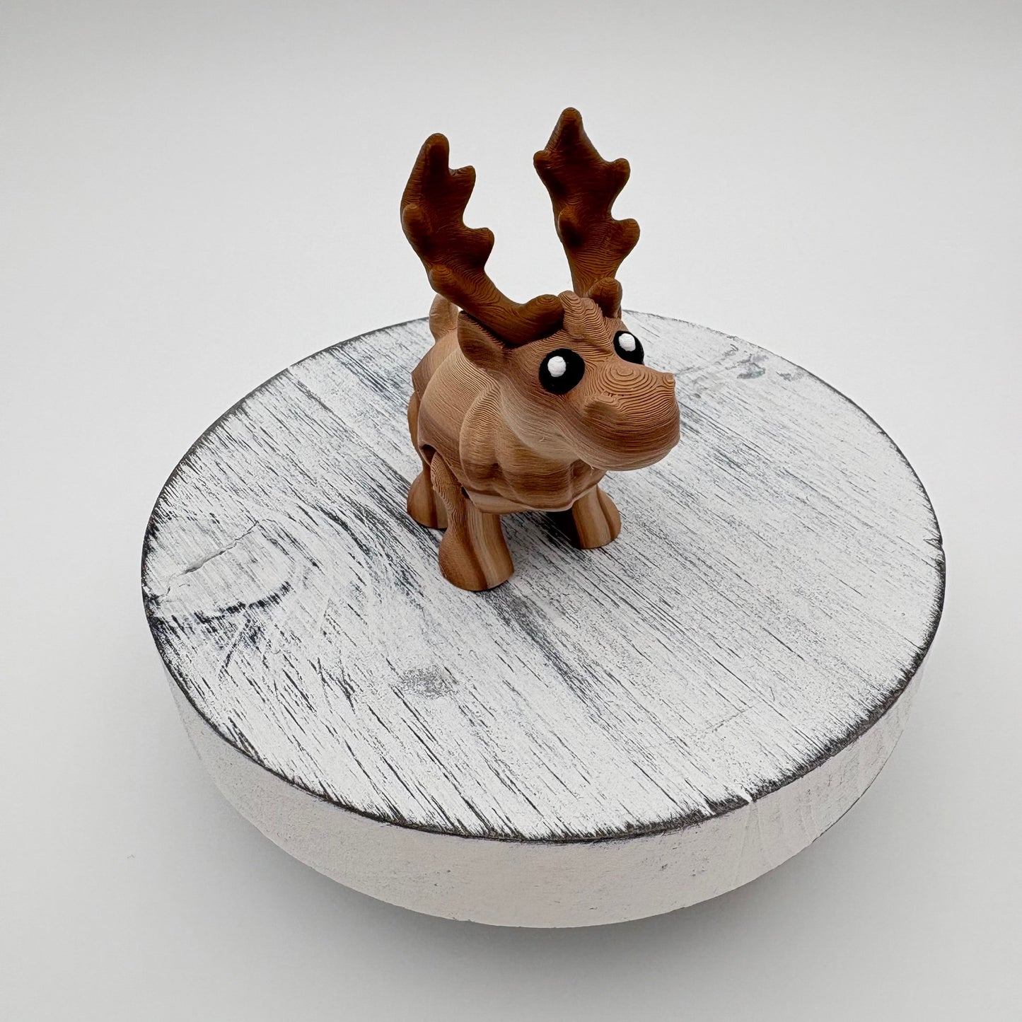 Moose - Articulated Wiggly 3D Printed Flexi Fidget Desk Buddy - Approx. 2.25" Long x 2.5" Tall