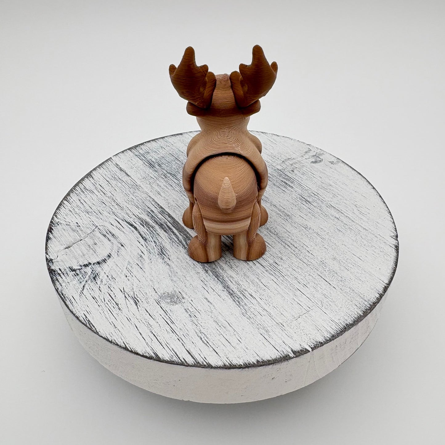 Moose - Articulated Wiggly 3D Printed Flexi Fidget Desk Buddy - Approx. 2.25" Long x 2.5" Tall