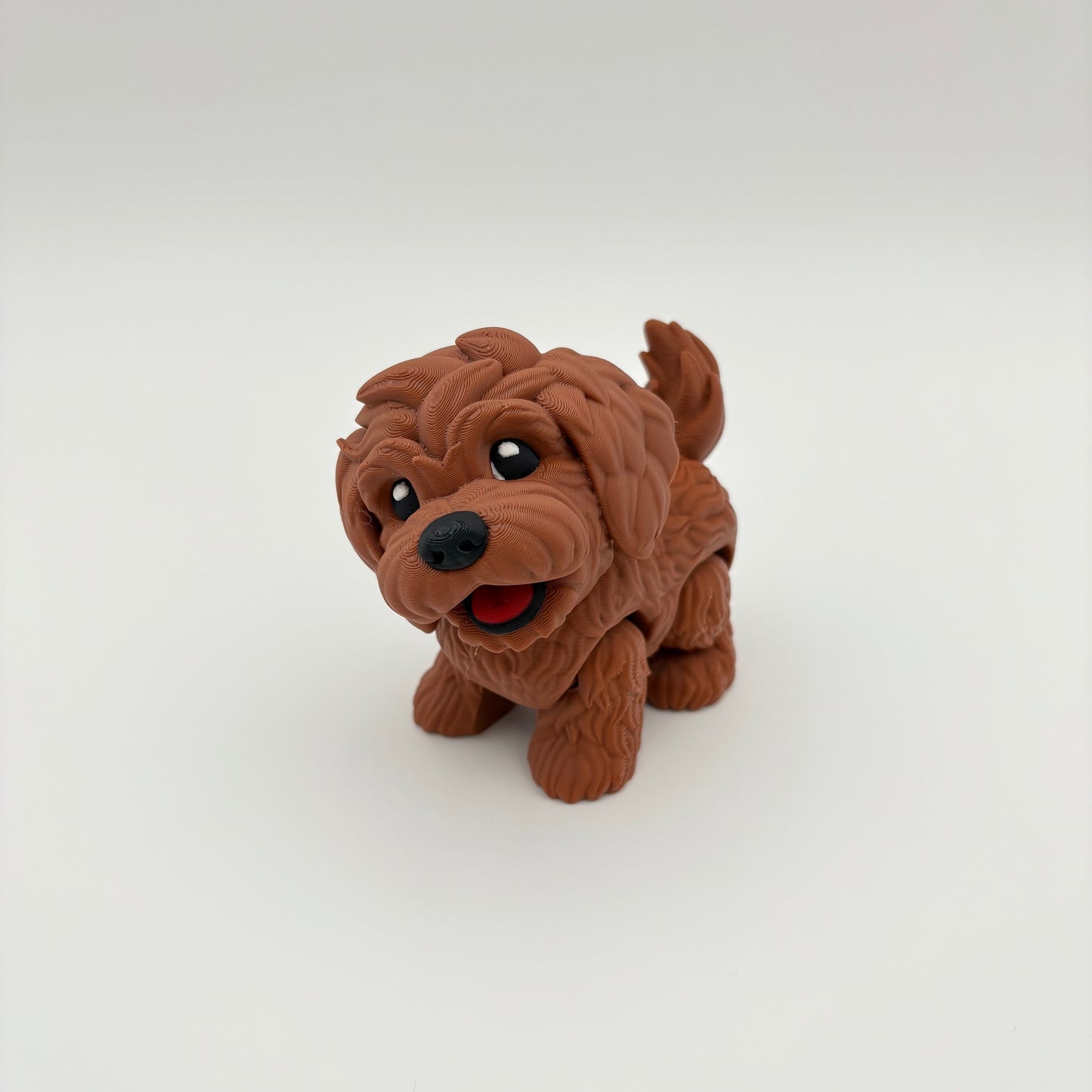 Cute Flexi LabraDoodle - Articulated 3D Printed Dog, Fidget Toy (approx. 4" long)