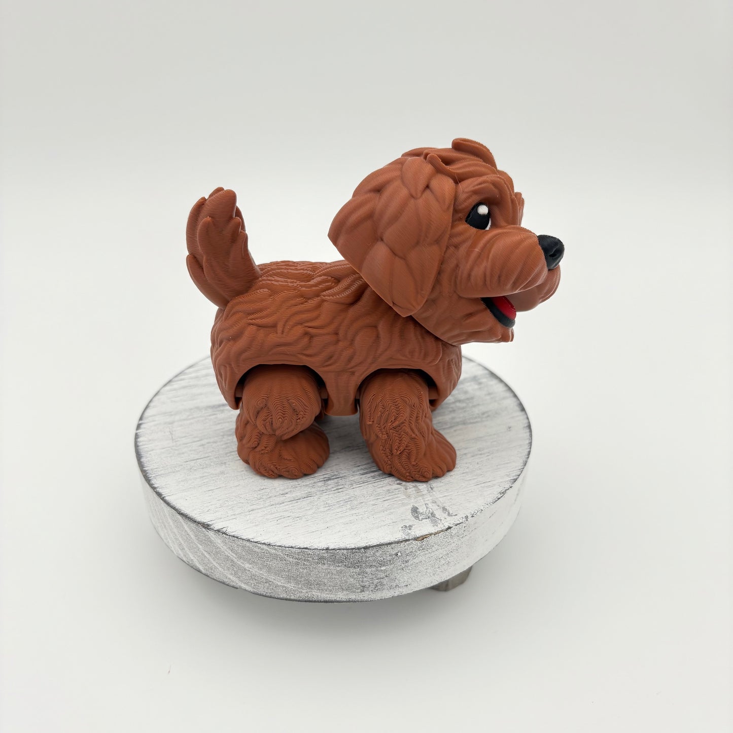 Cute Flexi LabraDoodle - Articulated 3D Printed Dog, Fidget Toy (approx. 4" long)