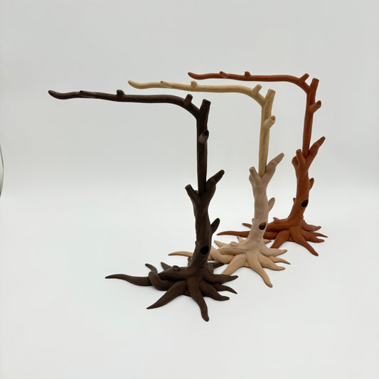 3D Printed Tree Display - Holds Monkeys, Bats & More - Fantasy Stand in 3 Colors (approx. 10" Tall)