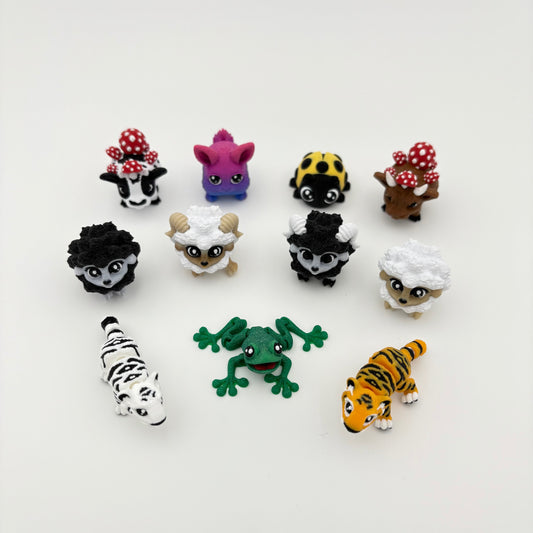 Sidekicks Flexi Toys - 3D Printed Desk Pets & Fidget Creatures