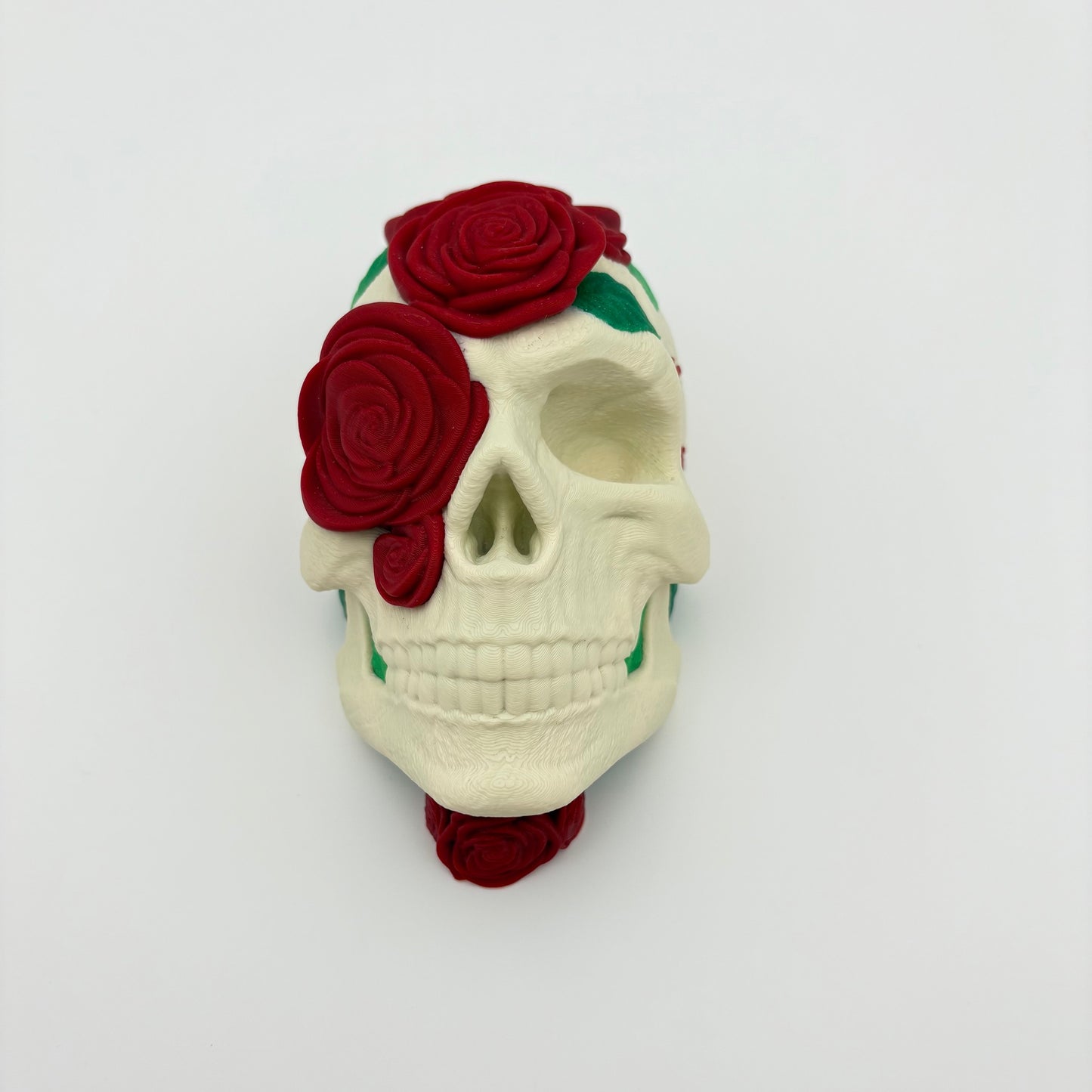 Skull Rose Wall Hanging - Gothic 3D Printed Dark Decor