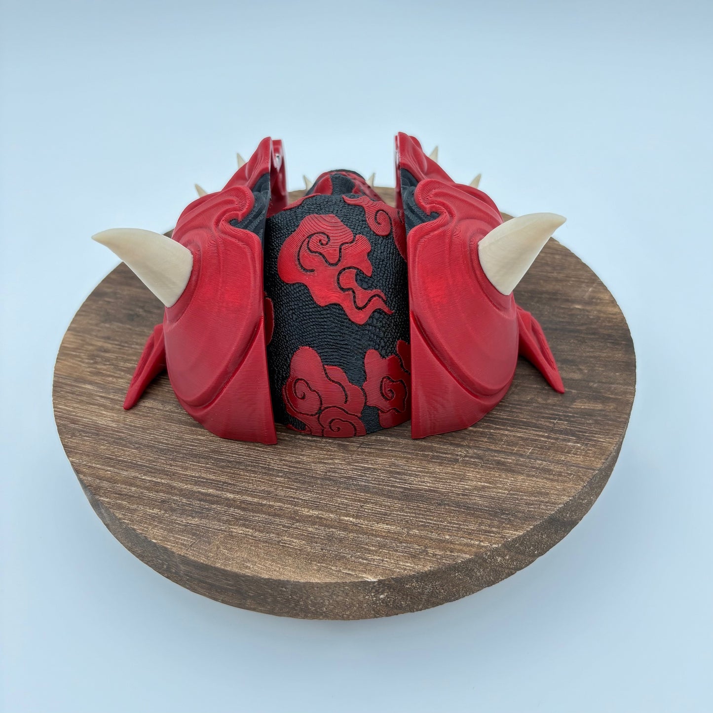 Behind Oni Wall Hangine - Intricate 3D Printed Japanese Style Mask Art