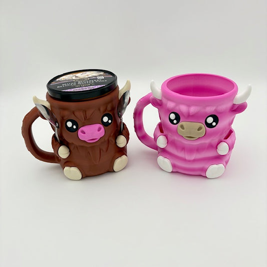 Highland Cow Ice Cream Pint Holder - 3D Printed - Cute Cow Cozy for 16oz Pints – Ben & Jerry’s Cup Sleeve