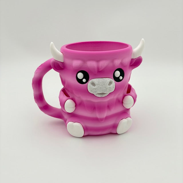Highland Cow Ice Cream Pint Holder - 3D Printed - Cute Cow Cozy for 16oz Pints – Ben & Jerry’s Cup Sleeve