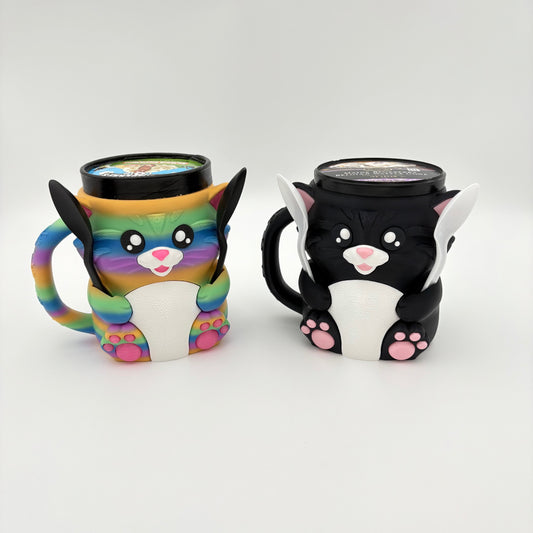 Cat Ice Cream Pint Holder – Cuddles the Cat Sleeve